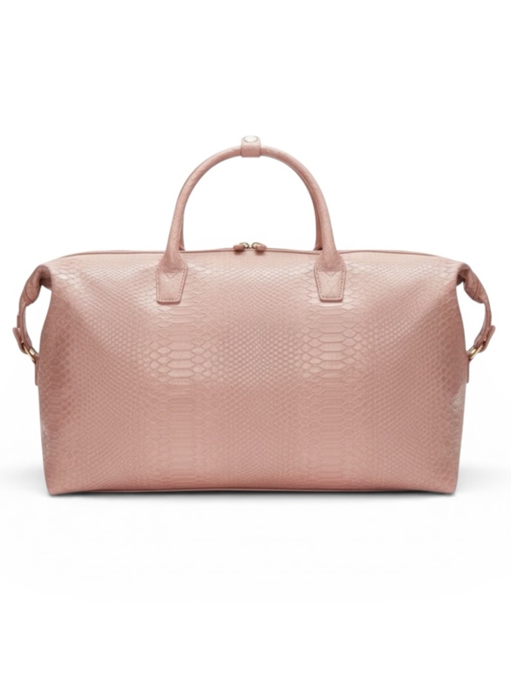 Lulu Dharma Women's Croc Embossed Weekender Large Travel Bag In Blush Pink
